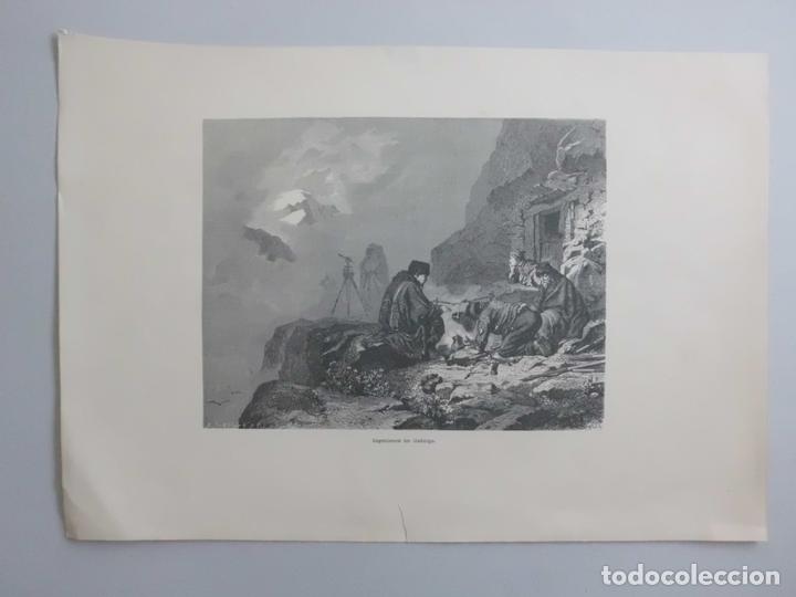 Kunst: Descanso de top&oacute;grafos en la monta&ntilde;a, circa 1870. Ritz