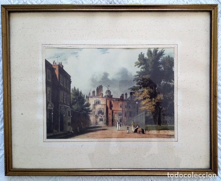 grabado antiguo inglés enmarcado.no firmado Comprar Grabados Antiguos