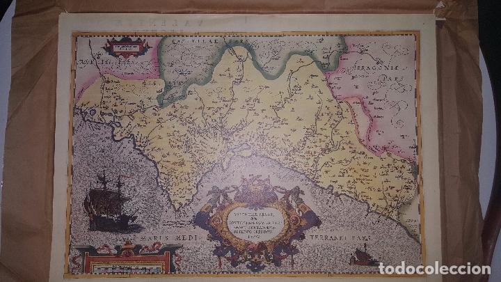 Arte: MAPA FACSIMIL: PRIMER MAPA DEL REINO DE VALENCIA IMPRESO - Foto 2
