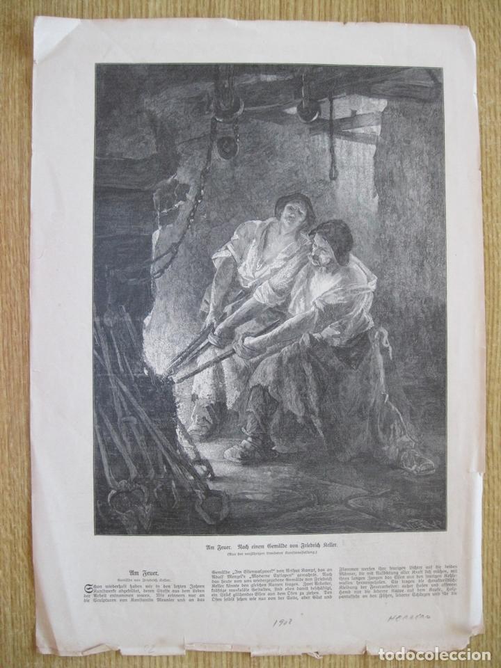 Arte: Dos herreros trabajando, 1902 - Foto 1