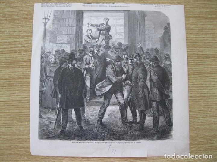 Arte: Reuni&oacute;n callejera, 1873 - Foto 1