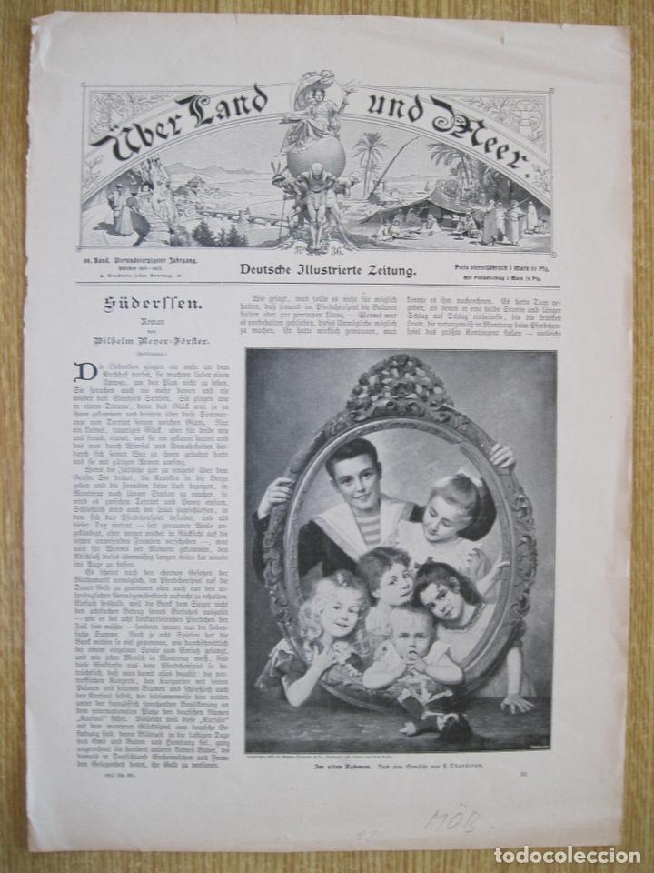 Kunst: Portada peri&oacute;dico alem&aacute;n Por tierra y mar, 1902.