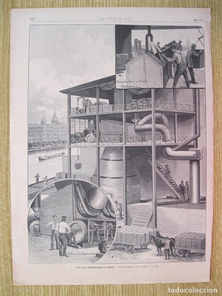 Kunst: Vista interior de una f&aacute;brica en Berlin (Alemania), 1900