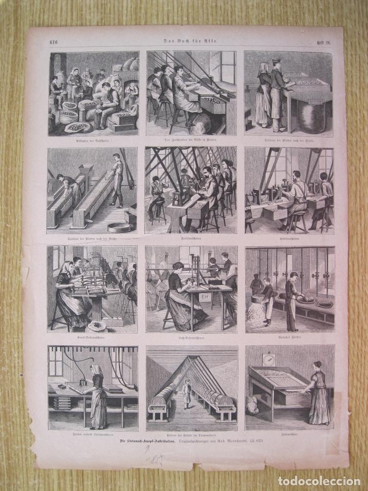 Kunst: Fases de trabajos en una f&aacute;brica,1885