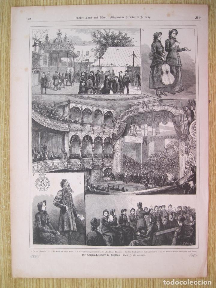 Arte: Actos del Ejercito de Salvaci&oacute;n en Inglaterra, 1883 - Foto 1