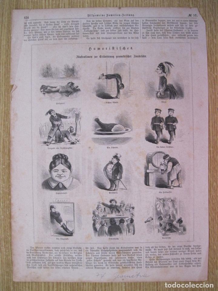 Arte: Vi&ntilde;eta de humor, 1874. - Foto 1
