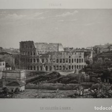 Arte: VISTA DEL ANTIGUO COLISEO DE ROMA (ITALIA), 1860. MARTENS / DUSACQ