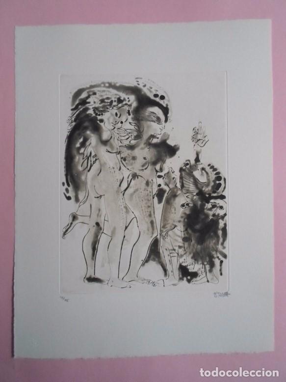 Art: &Oacute;scar ESTRUGA (Vilanova i la Geltr&uacute;, Barcelona, 1933) aguafuerte y aguatinta de 48x38, firmado y num