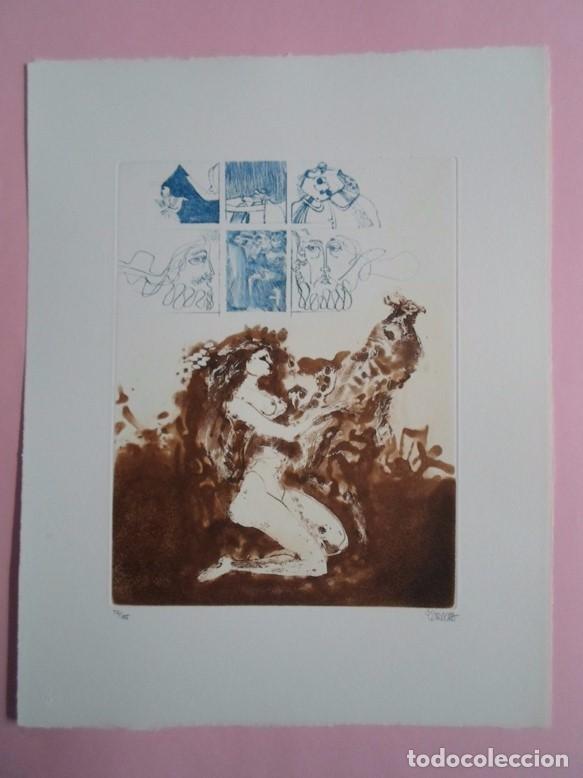 Art: &Oacute;scar ESTRUGA (Vilanova i la Geltr&uacute;, Barcelona, 1933) aguafuerte y aguatinta de 48x38, firmado y num