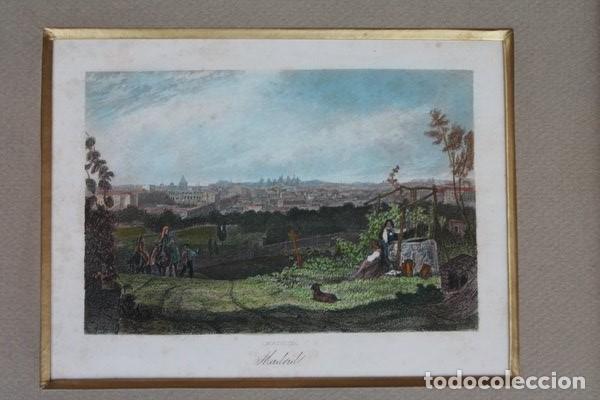 Arte: Precioso grabado antiguo de Madrid. - Foto 2