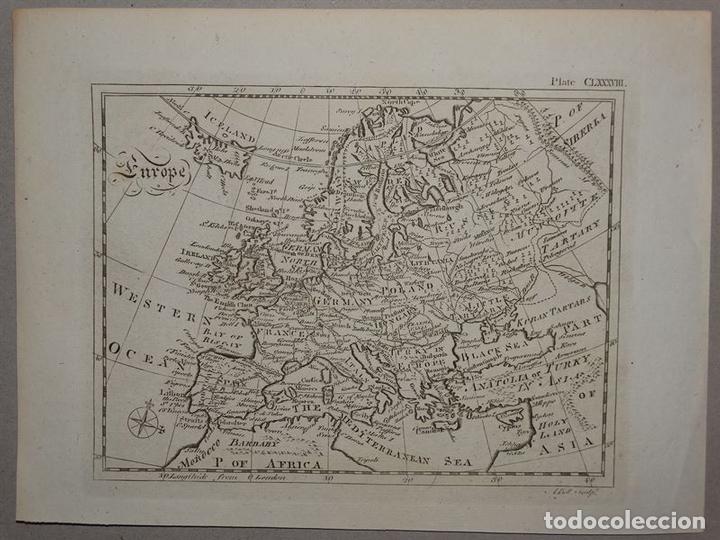 Arte: Mapa de Europa,  circa 1780. A. Bell - Foto 1