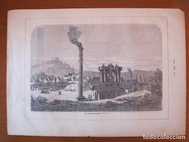 Art: Gran f&aacute;brica a la entrada del pueblo , 1870