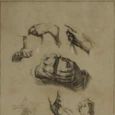 Arte: GRABADO DE FREDERICK BLOEMAERT (1610-1690) TITULADO EJERCICIOS PARA DIBUJO. Lote 100071935