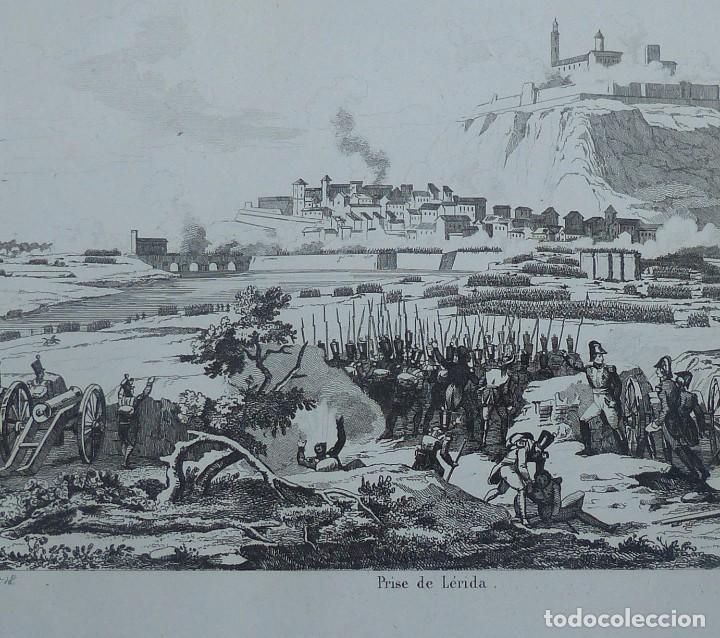 Art: Grabado al acero titulado PRISE DE LERIDA