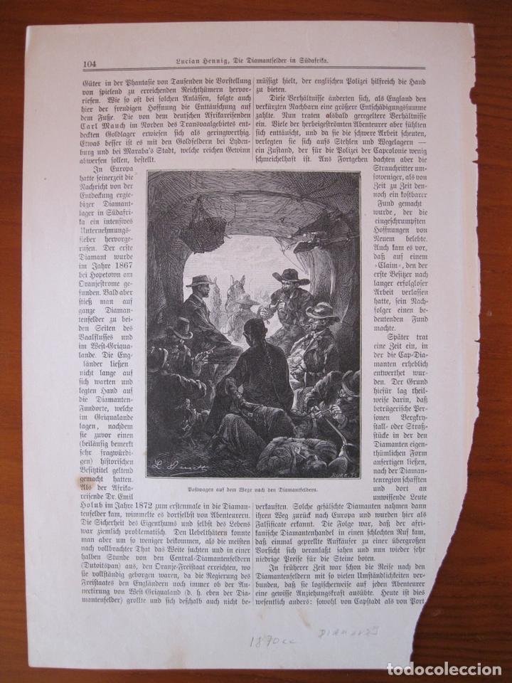 Art: Hombres reunidos en una mina de diamantes, 1870
