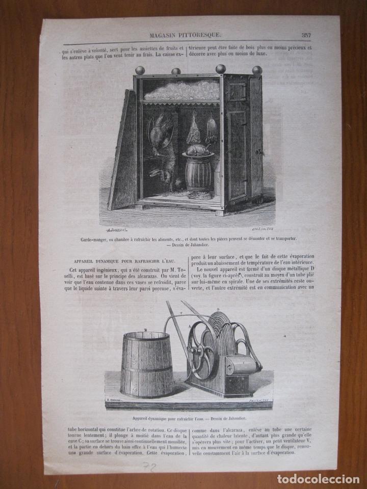 Art: Armario para alimentos y aparato para refrescar el agua, 1872. Jahandier