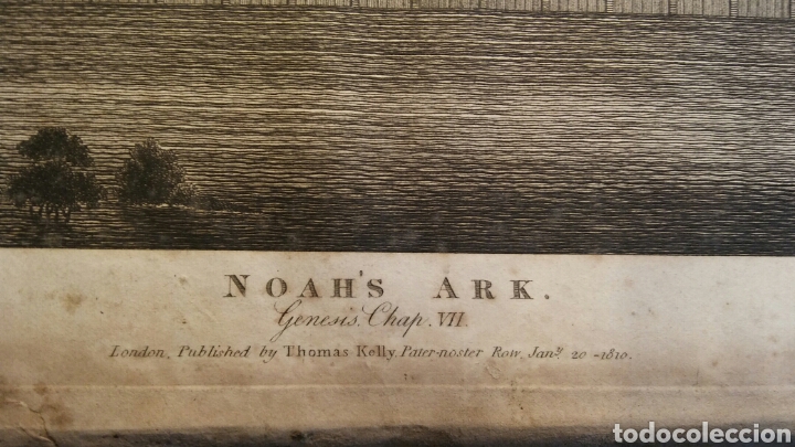 Arte: * Noahs Ark (Arca de Noa) - grabado lamina 1810 - Foto 4