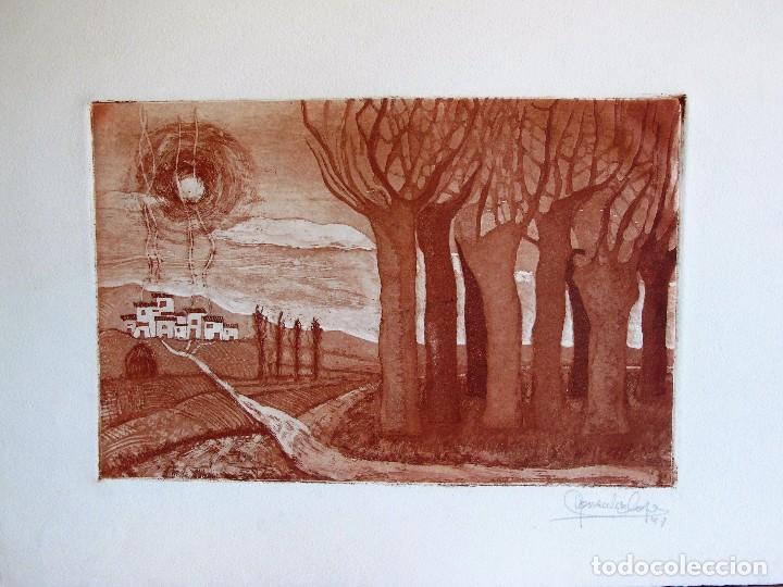 Art: GRABADO EN SEPIA, PAISAJE . FIRMADO POR GONZ&Aacute;LEZ L&Oacute;PEZ 78