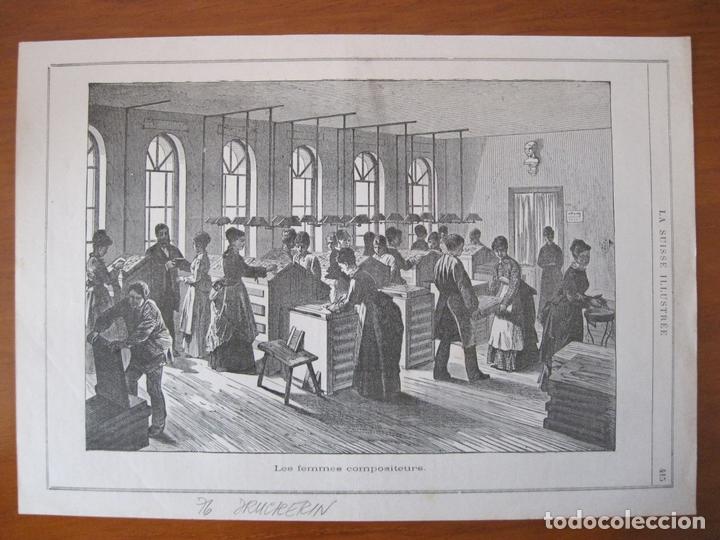 Art: Vista panor&aacute;mica del interior de una empresa, 1876.