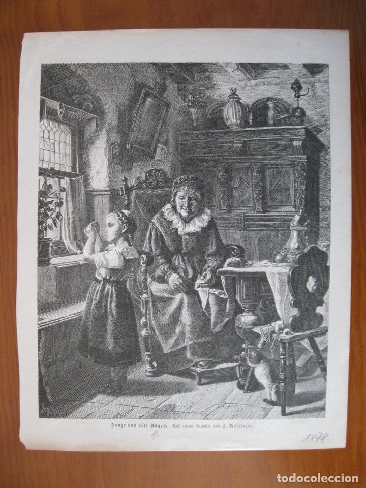 Arte: Abuela observando a su nieta, 1878 - Foto 1
