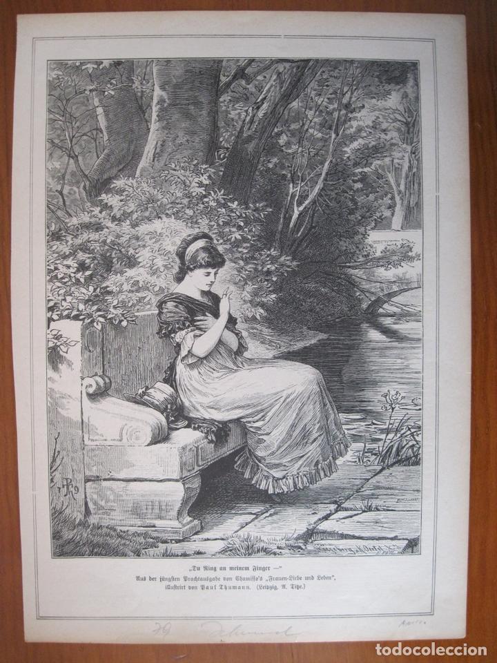 Arte: Mujer observando su anillo, 1879. - Foto 1