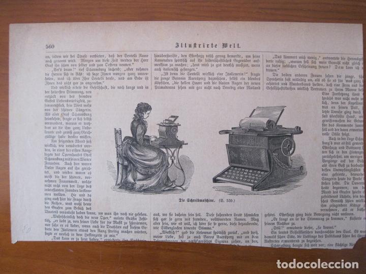 Art: La secretaria y su m&aacute;quina de escribir, 1880