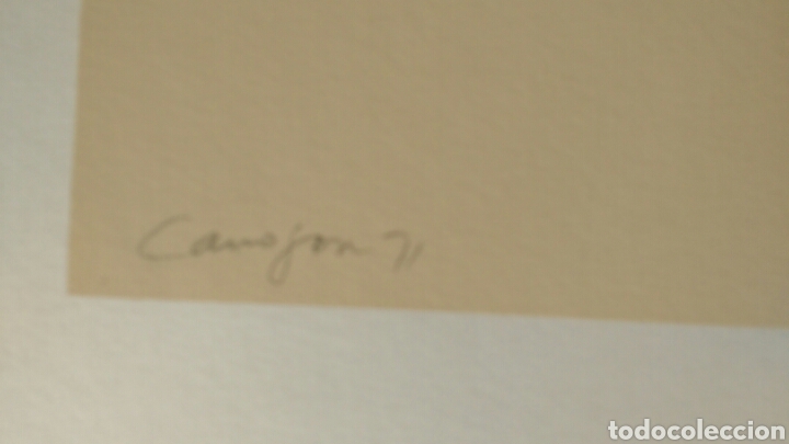 Arte: Rafael Canogar. Litograf&iacute;a numerada y firmada. - Foto 3