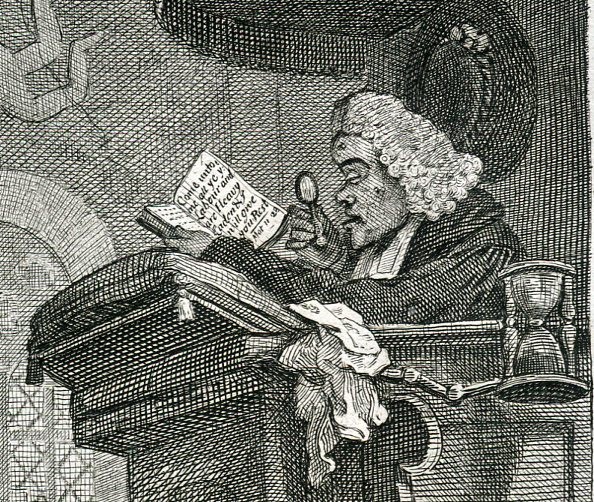Arte: The Sleeping Congregation - Grabado de W. Hogarth - Edici&oacute;n Heath 1822 - Foto 3