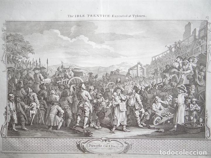Arte: El aprendiz  ejecutado en Tyburn, 1800. William Hogarth - Foto 1