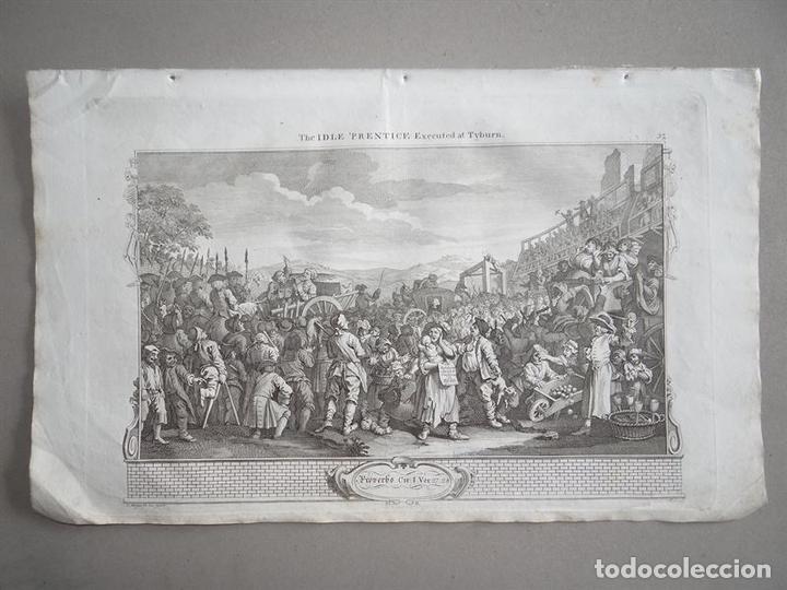 Arte: El aprendiz  ejecutado en Tyburn, 1800. William Hogarth - Foto 2