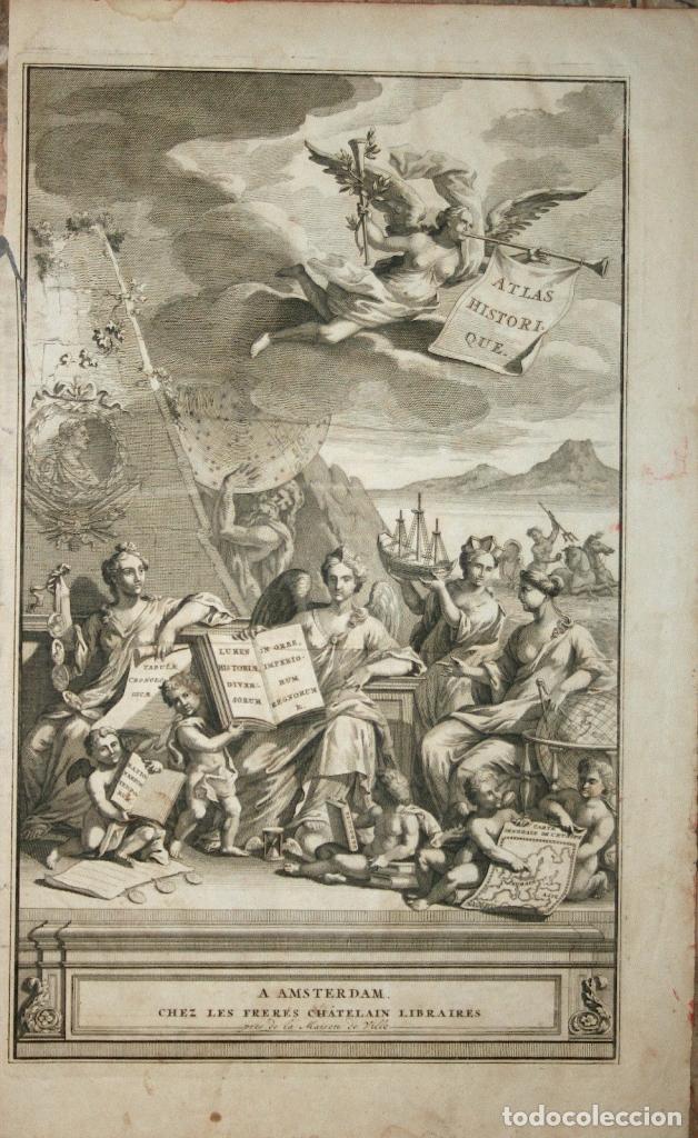 Arte: Frontispicio Atlas Historique, 1707. Chatelain - Foto 1