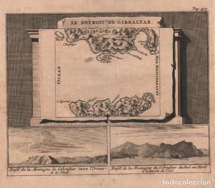 Arte: GRABADO DE GIBRALTAR - A&Ntilde;O 1707 - ORIGINAL - Foto 1