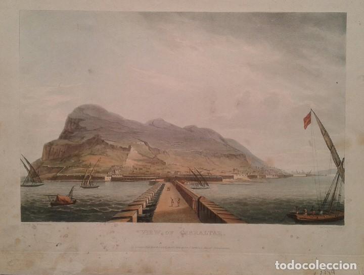 Arte: GRABADO DE GILBRALTAR - A&Ntilde;O 1816 - ORIGINAL - Foto 1