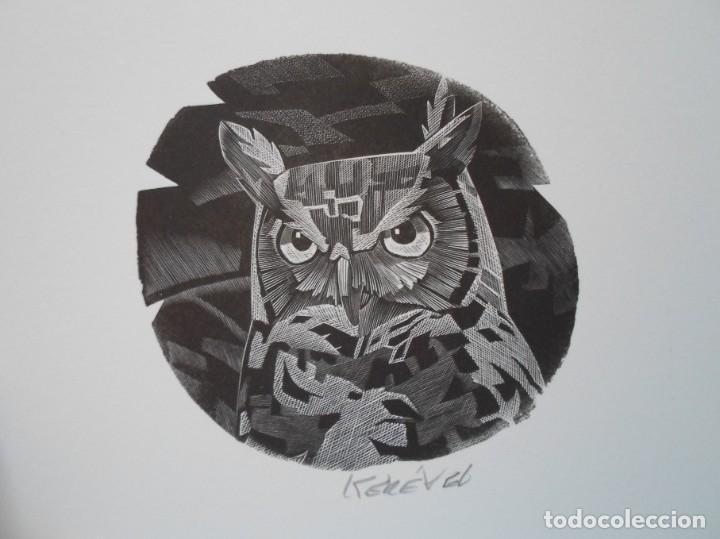 Art: Tiennick KEREVEL (Zaire-Francia 1956) grabado Buo 10x9 papel 19x29cms, firmado l&aacute;piz y HC edic/50