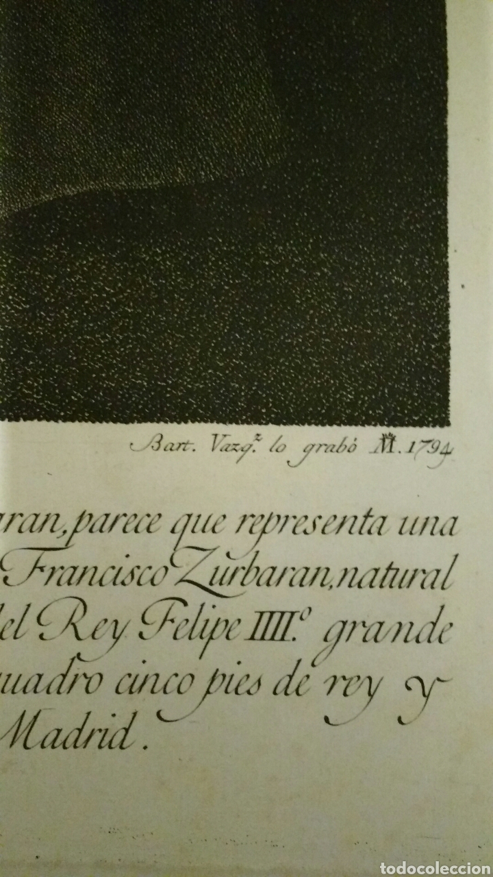 Arte: Francisco de Zurbar&aacute;n. Grabado de 1794. - Foto 3