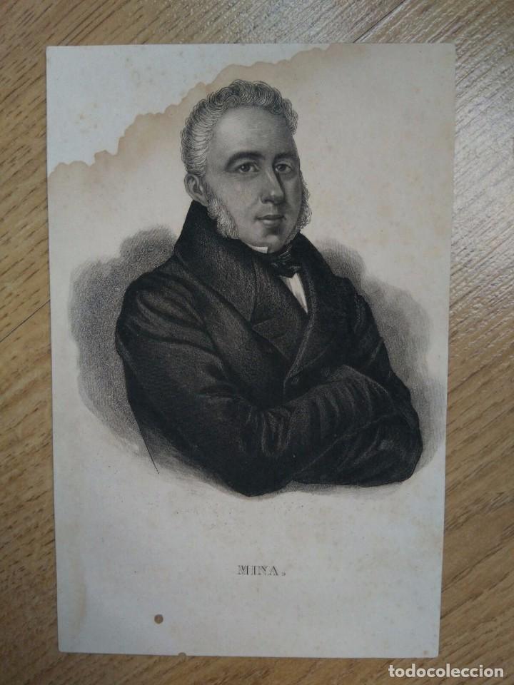 Arte: Grabado Sr. Mina. Siglo XIX - Foto 1