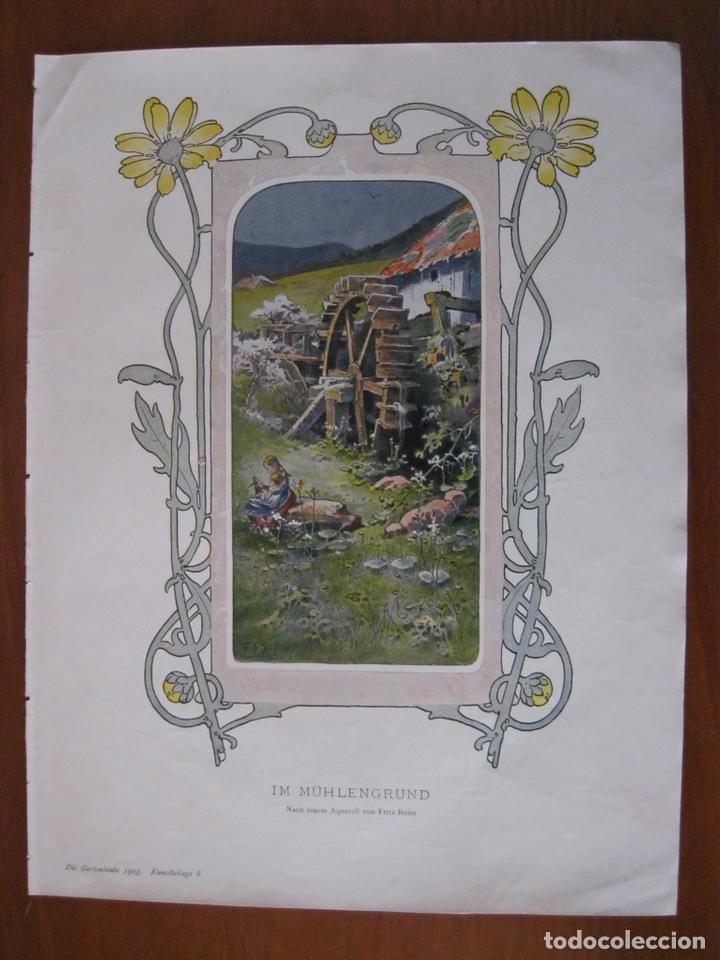 Arte: Ni&ntilde;a en el molino, 1903. An&oacute;nimo - Foto 1