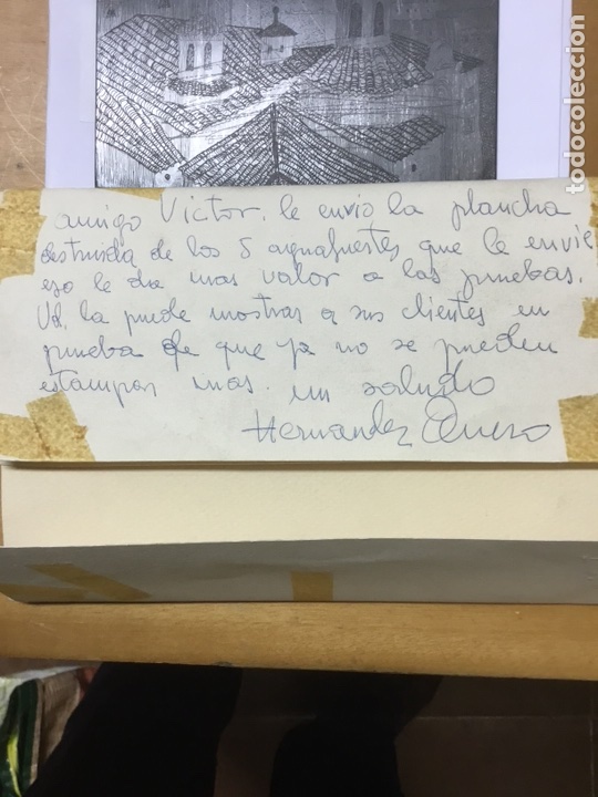 Arte: Plancha original de Hernandez Quero,.. y destruida - Foto 3