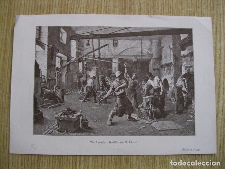 Arte: Un antiguo taller de herreros, 1894.