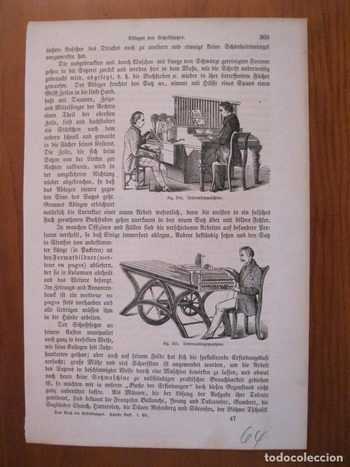 Arte: Antiguas m&aacute;quinas de escribir, 1864. An&oacute;nimo.
