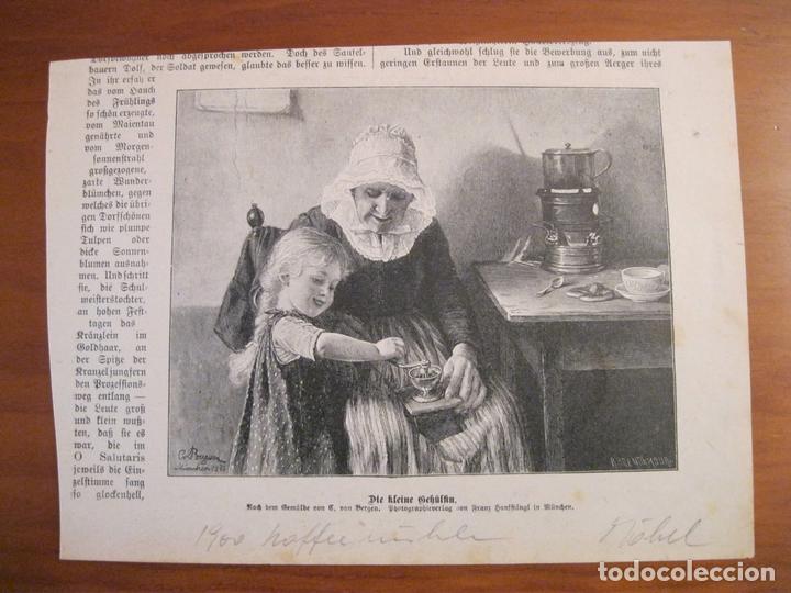 Arte: La abuela y su nieta, 1900. An&oacute;nimo - Foto 1