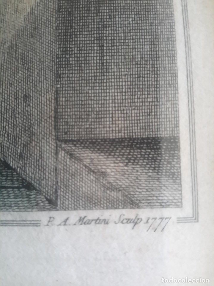 Arte: Antiguo grabado enmarcado de 1777 - Foto 2