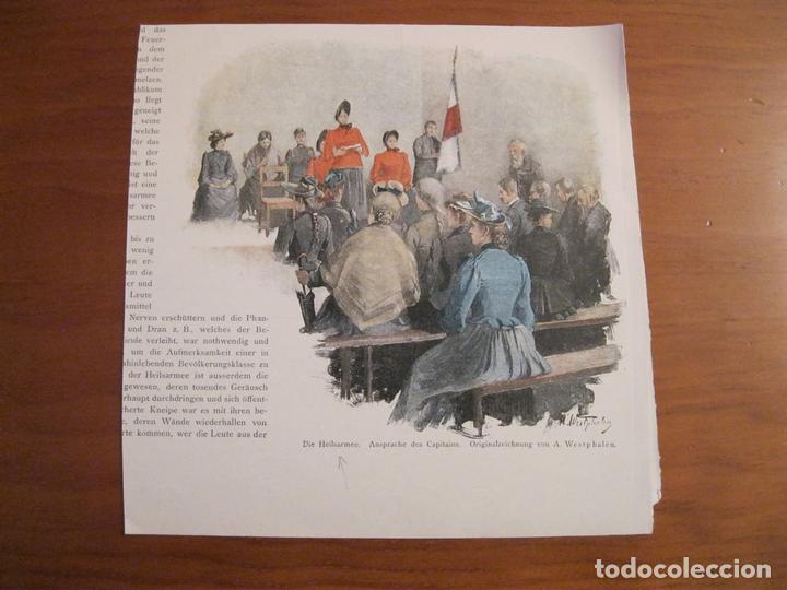 Arte: Discurso y asistentes del ejercito de salvaci&oacute;n, circa 1880 - Foto 1