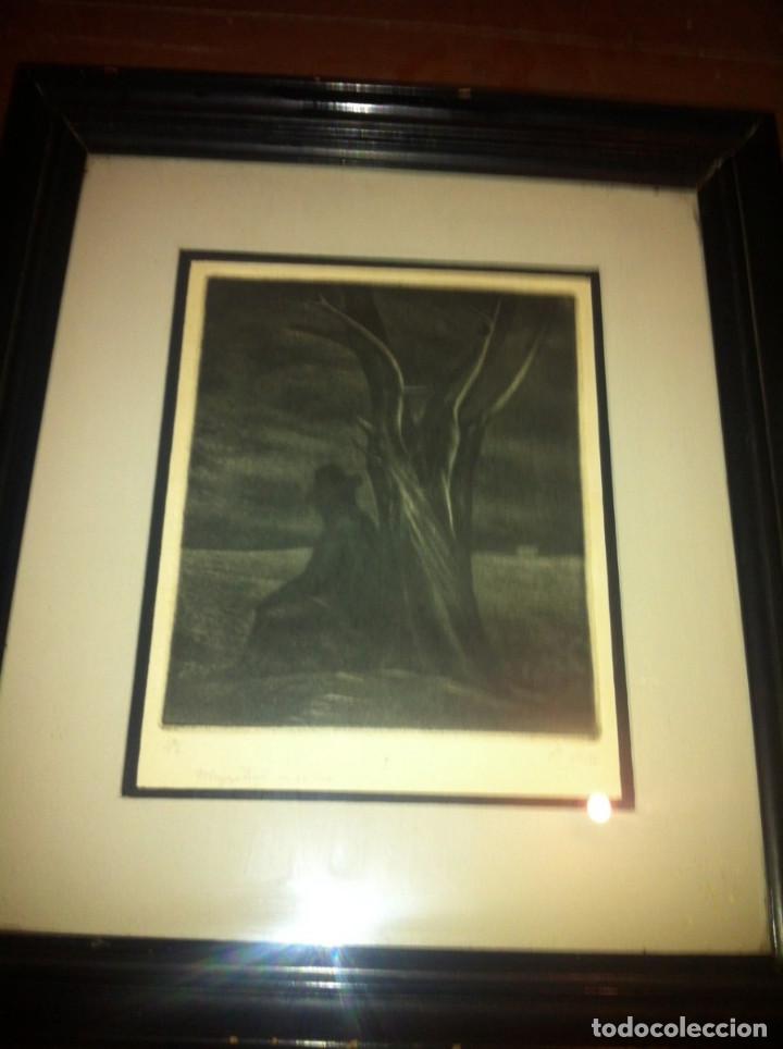 Art: Feliciano Pe&ntilde;a Mezzotinta En Cobre Grabado Firmado Arte Mexicano