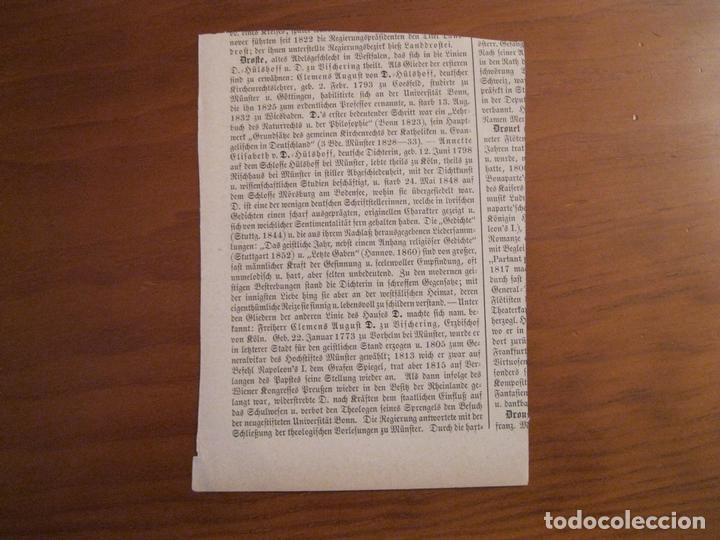 Arte: Impresi&oacute;n en relieve, 1874. An&oacute;nimo - Foto 2