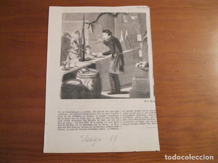 Arte: El tendero, 1869. An&oacute;nimo - Foto 1