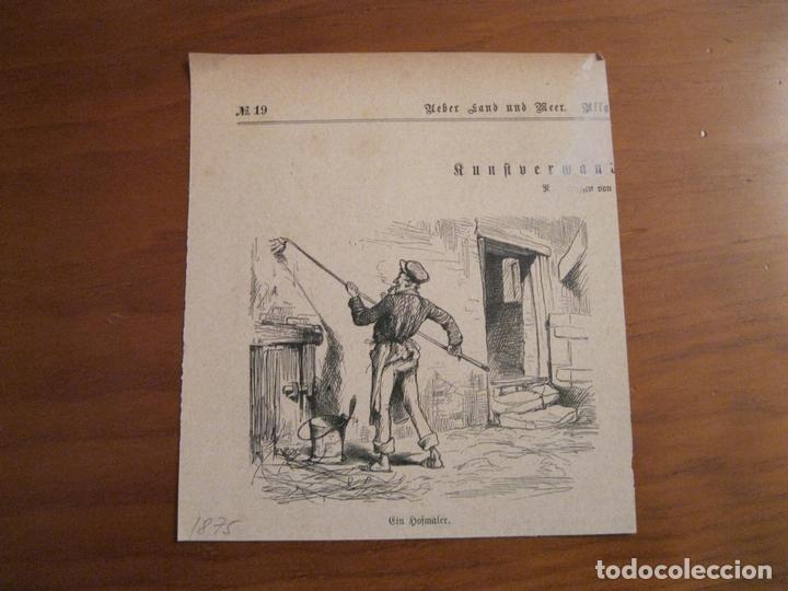 Arte: El pintor de paredes, 1875. An&oacute;nimo - Foto 1
