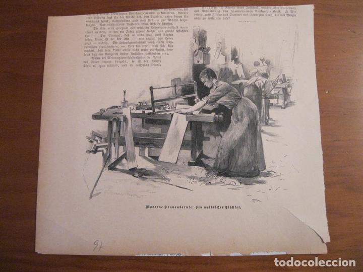 Arte: Antigua carpinteria, 1897. An&oacute;nimo - Foto 1