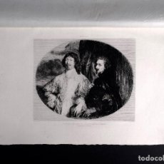 Arte: VAN DICK, PORTRAITS D'ANTOINE VAN DYCK ET D'ENDYMION PORTER, AGUAFUERTE DE M. F. MILIUS 1893. Lote 116374091