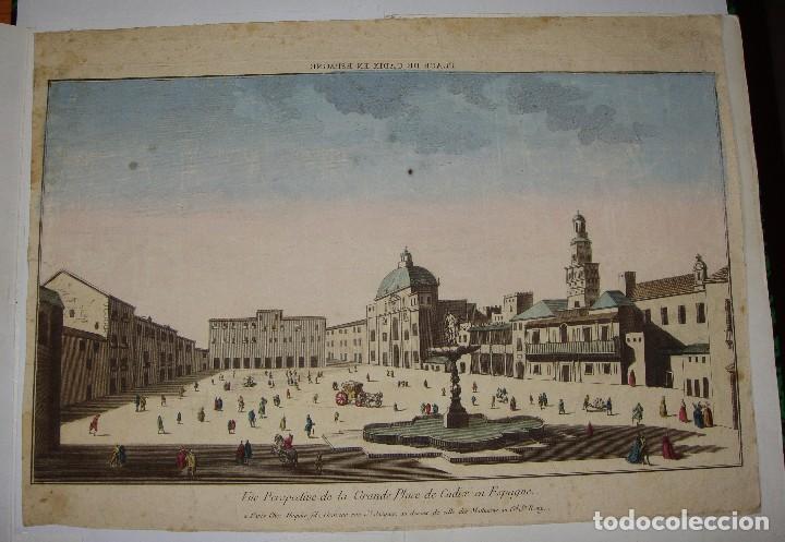 Antiguo Grabado De Cadiz S xviii V e Perspect Comprar Grabados 